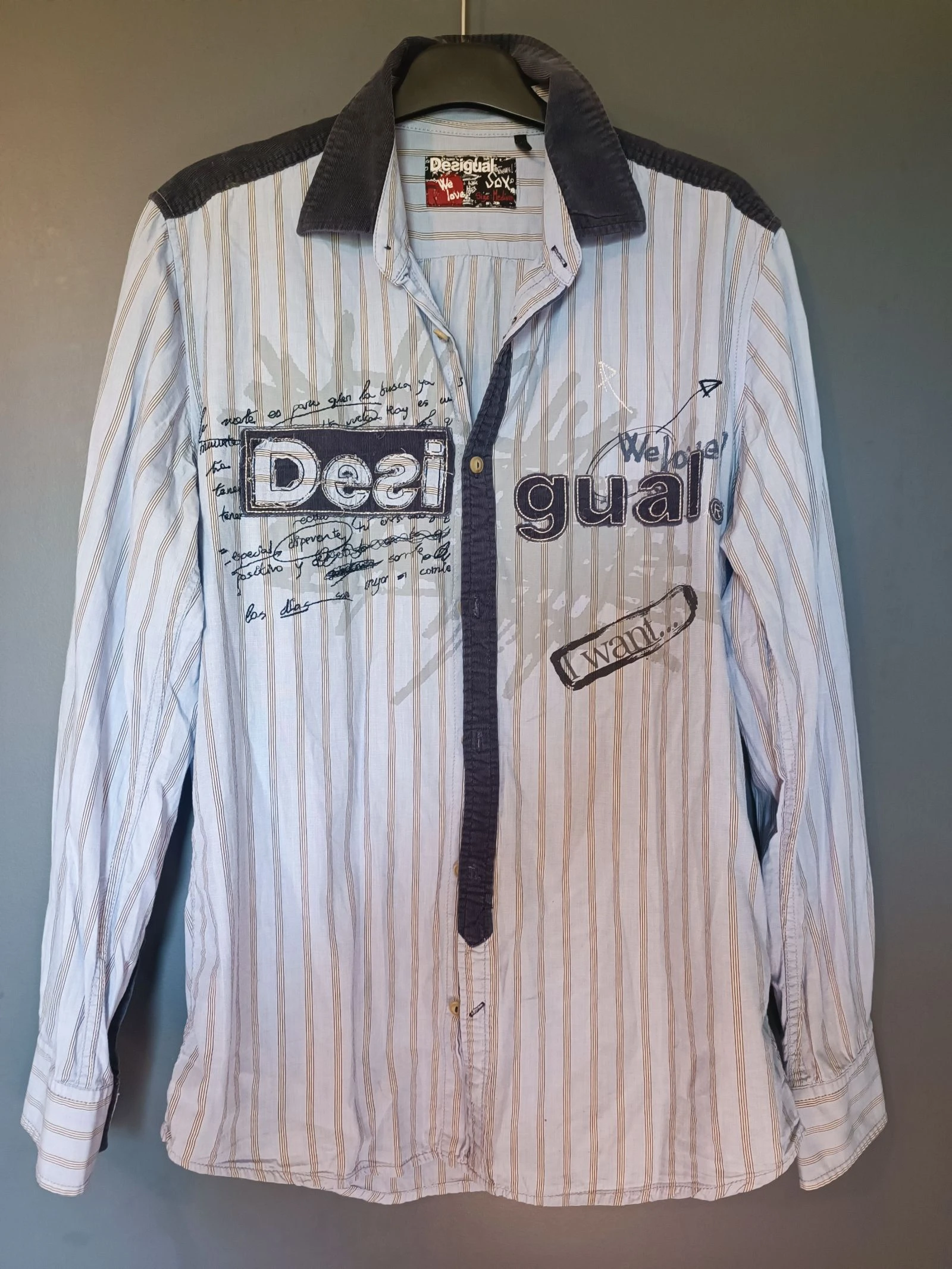 Chemise homme manches longues Desigual taille M bon état coloris à motifs 